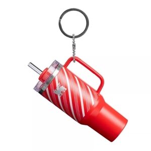 Stanley Red Holiday Ornament Keychain